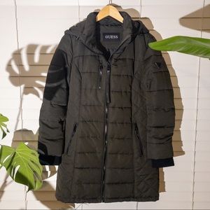 GUESS Puffer Jacket - Mid-Thigh Length - Warm, Heavy Polyester